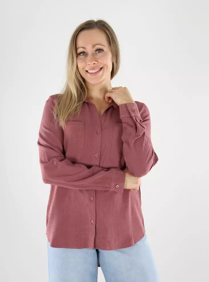 Only naisten kauluspaita Yasmin-siesta rosebrown - Naisten kauluspaidat ja puserot - 140746 - 1