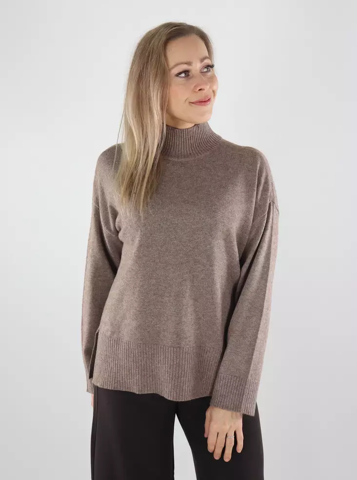 Only naisten neule Mary high neck shaved chocolat - Naisten neuleet - 142056 - 1