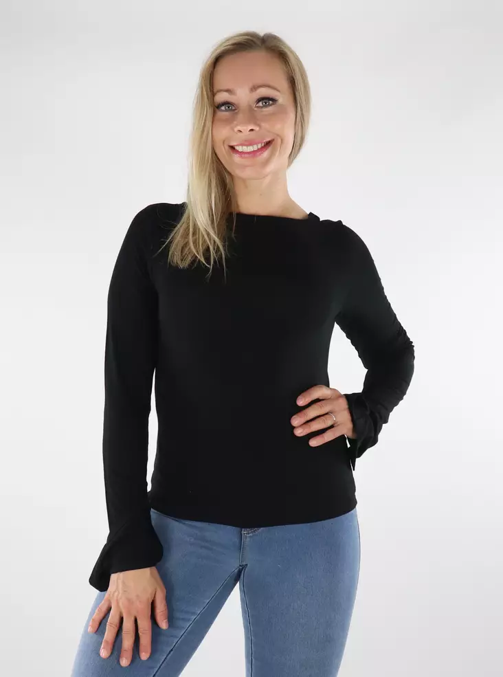 Only naisten Paita Felina boatneck musta - Naisten pitkähihaiset paidat - 136616 - 1