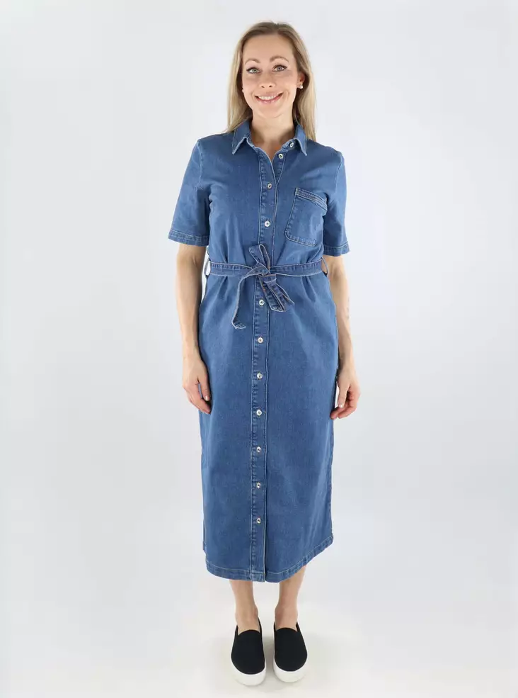 Only pitkä farkkumekko Lana SS Long sininen - Mekot ja tunikat - 138486 - 1