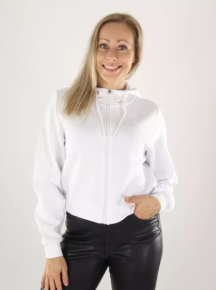 OnlyPlay naisten collegetakki Lounge short valkoinen - Sport huvtröjor och sweatshirts för damer - 141636 - 1