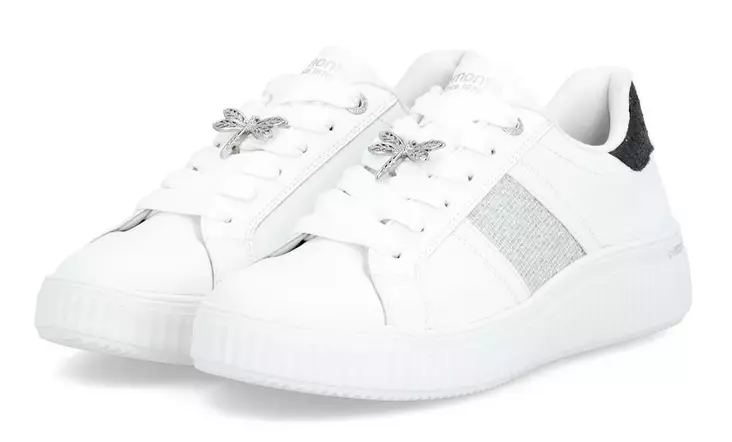 Rieker Remonte naisten leveälestiset tennarit/kävelykengät D3E02-80 valkoinen - Rieker kävelykengät - 140256 - 1