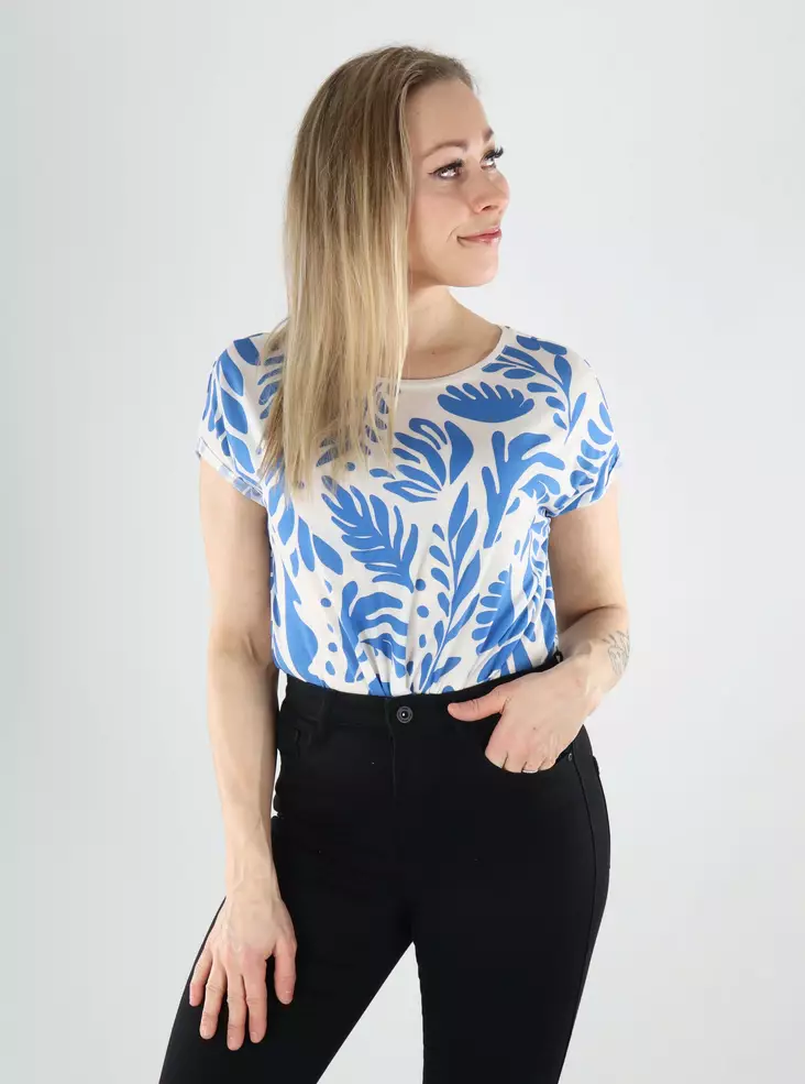 Vero Moda T-Paita Ava valkoinen/sininen - T-shirts för damer - 140316 - 1