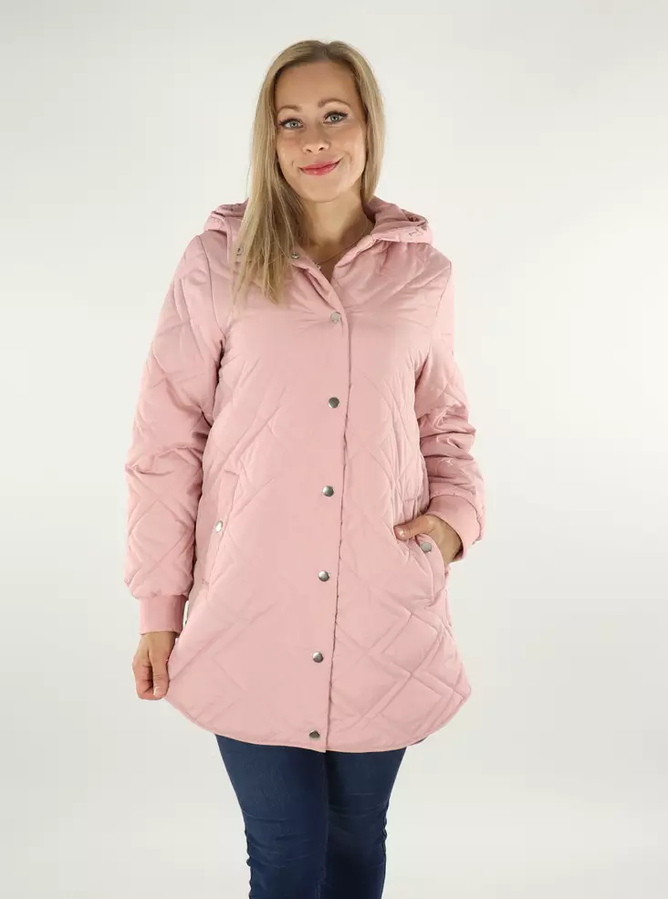 Vila Lätt quiltad kappa med luva, ljus lila - Lättviktsjackor för damer - 136596 - 1