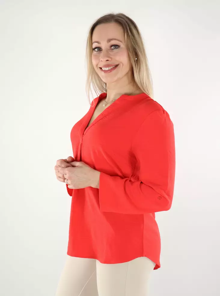 Vila naisten paita Josa V-Neck punainen - Naisten pitkähihaiset paidat - 137526 - 1