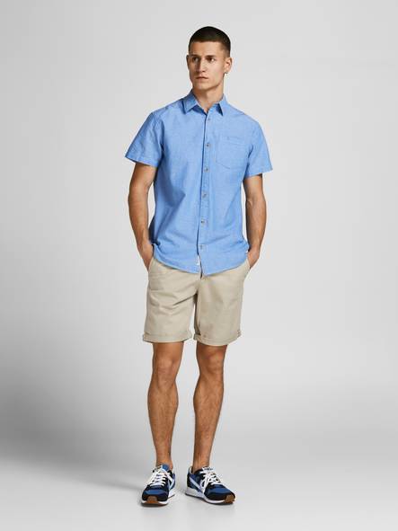 Jack&Jones miesten shortsit Bowie oxford tan - Miesten shortsit ja caprit - 130767 - 1