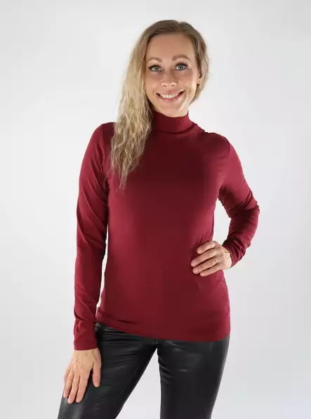 JDY Dam Polotröja Ny Polotröja Cabernet - Långärmade tröjor för  damer - 139067 - 1