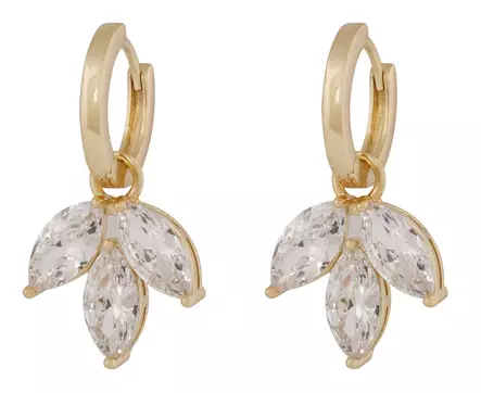 Snö of Sweden Örhängen Eira trippel guld/klar - Örhängen - 140017 - 1