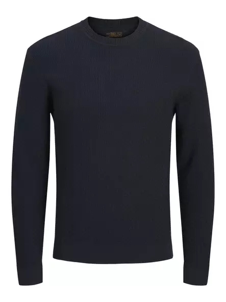 Jack&Jones miesten puuvillaneule Blustanley tummansininen - Stickat för herrar - 142227 - 1
