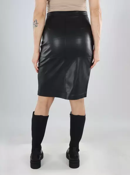Only keinonahkainen hame Loline faux musta - Hameet - 139567 - 2