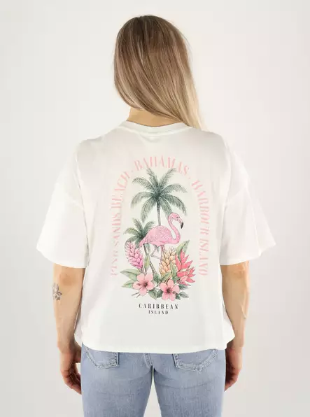 Only naisten luomupuuvillainen t-paita Lucy valkoinen - T-shirts för damer - 141057 - 1