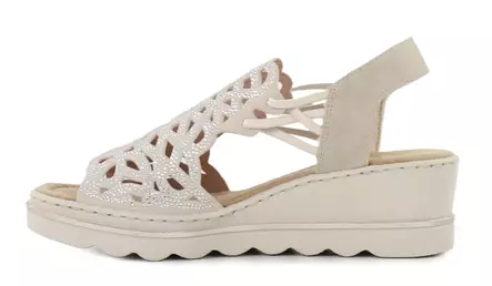 Rieker naisten kiilasandaalit 67465-62 beige - Rieker sandals - 140357 - 2