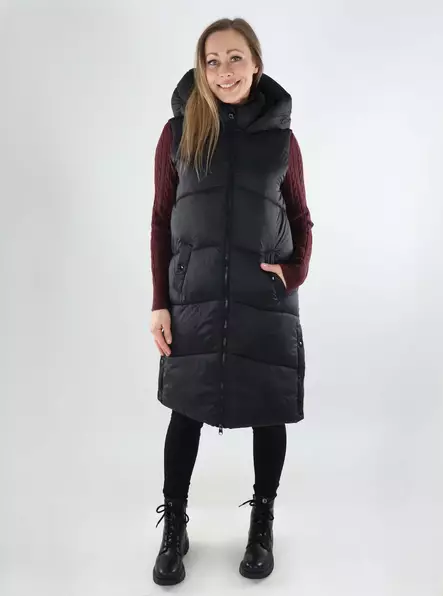 Vero Moda naisten toppaliivi Uppsala Hood Waistcoat musta - Naisten liivit - 140037 - 1