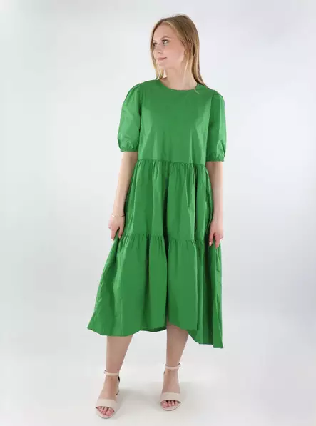 Vero Moda rennon mallinen mekko Jarlotte 2/4 O-Neck Calf vihreä - Mekot ja tunikat - 138457 - 1