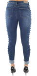 Only Jeans Carmen Reg Studank blå - Jeans för damer - 121697 - 2