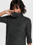 Only naisten pehmeä neulemekko Jana cowlneck dark grey - Naisten neuleet - 132237 - 4