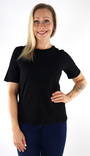 Only naisten puuvillainen T-paita s/s tee jrs musta - Naisten T-paidat - 133917 - 1
