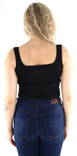 Pieces naisten Ribbitoppi Nukisa cropped musta - Naisten topit - 133497 - 2