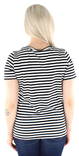 Vila T-shirt Sus o-neck svart/vit - T-shirts för damer - 125637 - 2