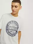 Jack&Jones t-shirt herr Jeans O-hals cloud dancer - T-shirts för herrar - 136657 - 2