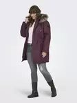 Only Carmakoma pluskoon takki Irena Parka Mauve wine - Naisten talvitakit - 139607 - 2