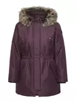 Only Carmakoma pluskoon takki Irena Parka Mauve wine - Naisten talvitakit - 139607 - 5