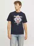 Jack&Jones miesten t-paita Xmas Christmas Skull tummansininen - Miesten T-paidat - 137417 - 2
