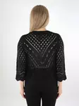 JDY naisten lyhyt neuletakki Sun 3/4 Cropped musta - Naisten neuleet - 137797 - 2