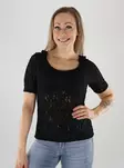 JDY naisten pitsinen t-paita Gallas lace musta - T-shirts för damer - 141087 - 1