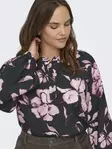 Only Carmakoma plus size skjorta svart/blommig - Långärmade tröjor för  damer - 140057 - 2