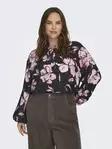 Only Carmakoma plus size skjorta svart/blommig - Långärmade tröjor för  damer - 140057 - 3