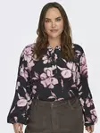 Only Carmakoma plus size skjorta svart/blommig - Långärmade tröjor för  damer - 140057 - 1