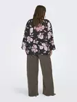 Only Carmakoma plus size skjorta svart/blommig - Långärmade tröjor för  damer - 140057 - 5