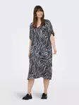 Only Carmakoma pluskoon joustava mekko Fyrla alloy/zebra - Mekot ja tunikat - 138347 - 2