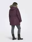 Only Carmakoma plus size jacka Parka Mauve wine - Vinterjackor för damer - 139607 - 4