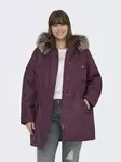 Only Carmakoma plus size jacka Parka Mauve wine - Vinterjackor för damer - 139607 - 1