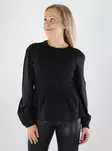 Pieces naisten paita Smilla smock musta - Långärmade tröjor för damer - 141687 - 1