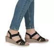 Rieker naisten kiilasandaalit 619B2-00 musta - Rieker sandals - 140367 - 5