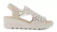 Rieker naisten kiilasandaalit 67465-62 beige - Rieker sandals - 140357 - 1