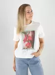 Vero Moda naisten t-paita Klara valkoinen/growing - T-shirts för damer - 141177 - 1