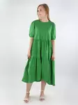 Vero Moda rennon mallinen mekko Jarlotte 2/4 O-Neck Calf vihreä - Mekot ja tunikat - 138457 - 1