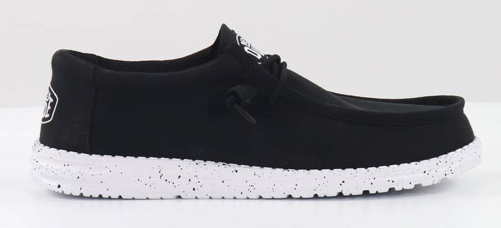 HEYDUDE miesten kengät 40009-001 Wally Slub Canvas Black - Miesten kävelykengät - 133687 - 1