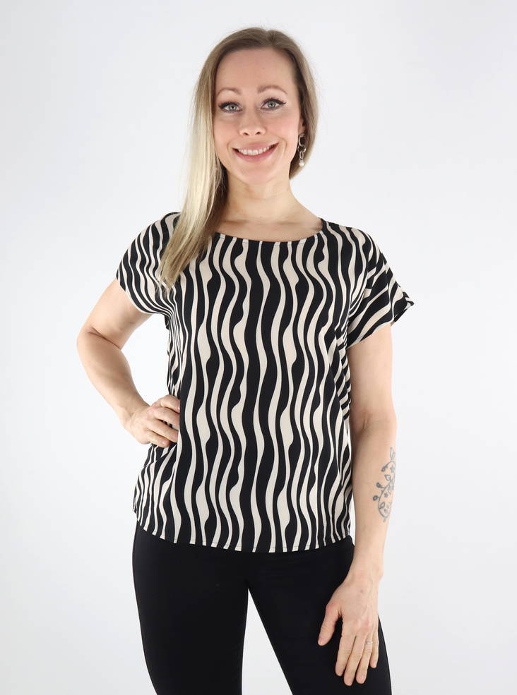 JDY dam t-shirt Piper svart/vit - T-shirts för damer - 135347 - 1