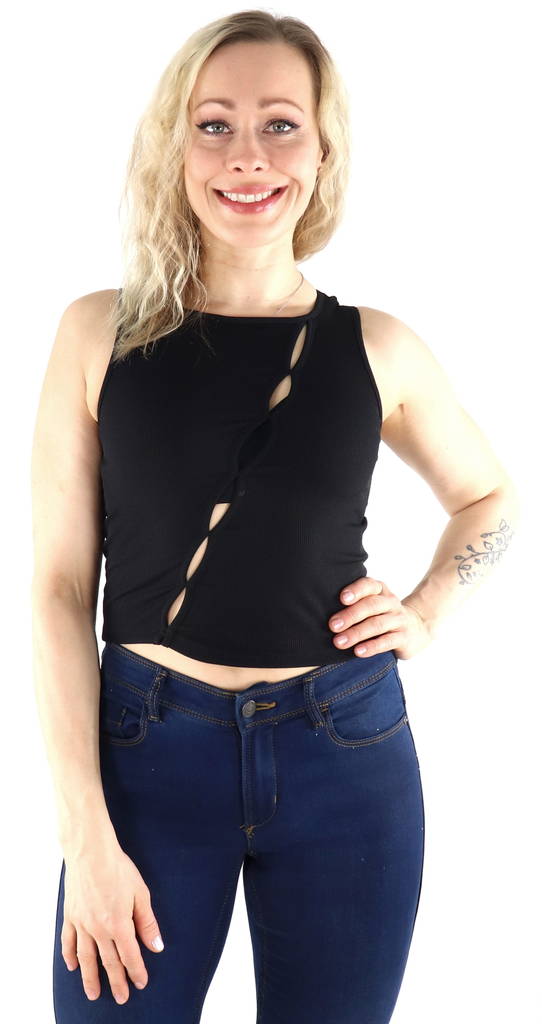 JJXX naisten lyhyt ribbitoppi Hannah stretch - Naisten topit - 133517 - 1