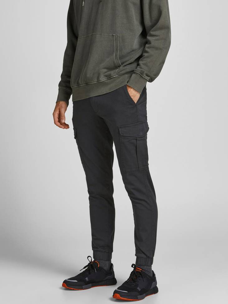 Jack&Jones miesten housut Marco cuffed musta - Miesten housut - 132827 - 1