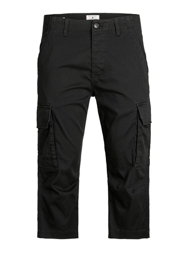 Jack & Jones miesten mustat joustavat caprit Cole cargo long - Miesten shortsit ja caprit - 128837 - 1