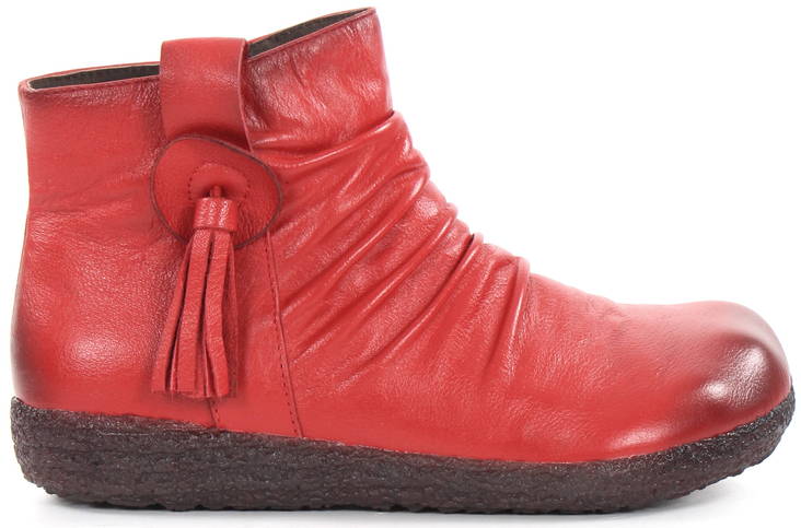 Laura Vita naisten nahkanilkkurit Gocno 185 rouge - Naisten nilkkurit - 129517 - 1