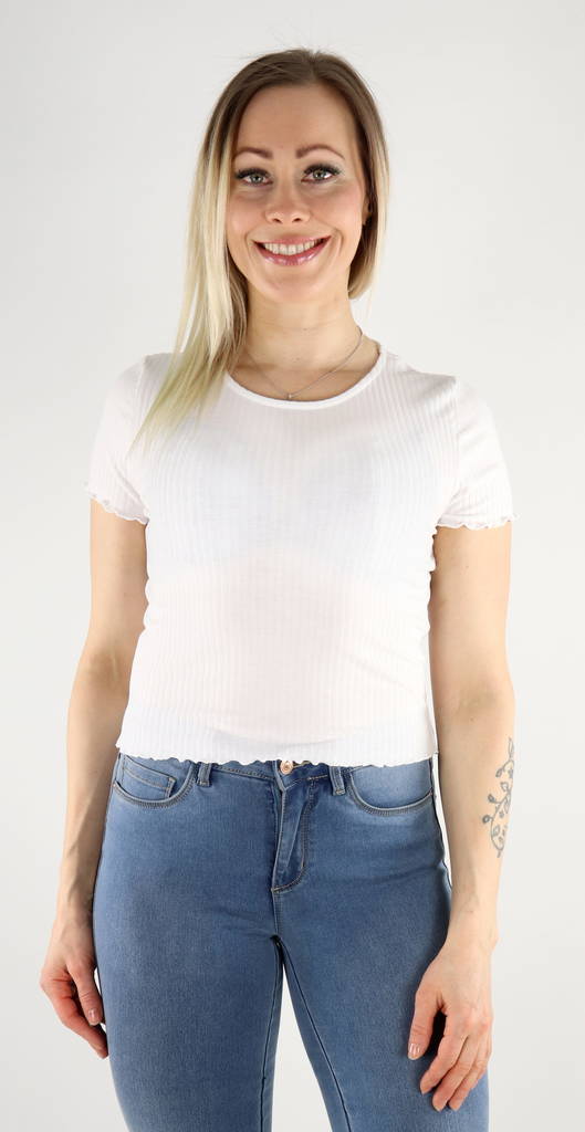 Only T-Paita Emma Short valkoinen - Naisten T-paidat - 130877 - 1