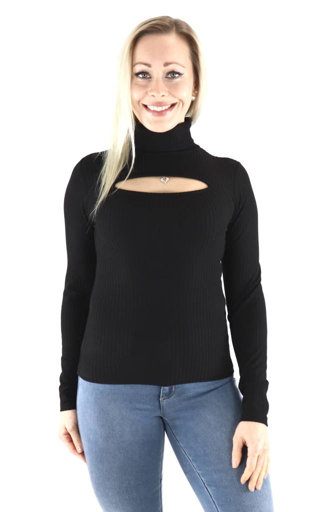 Only joustava naisten paita Nella rollneck cut - Naisten pitkähihaiset paidat - 129697 - 1