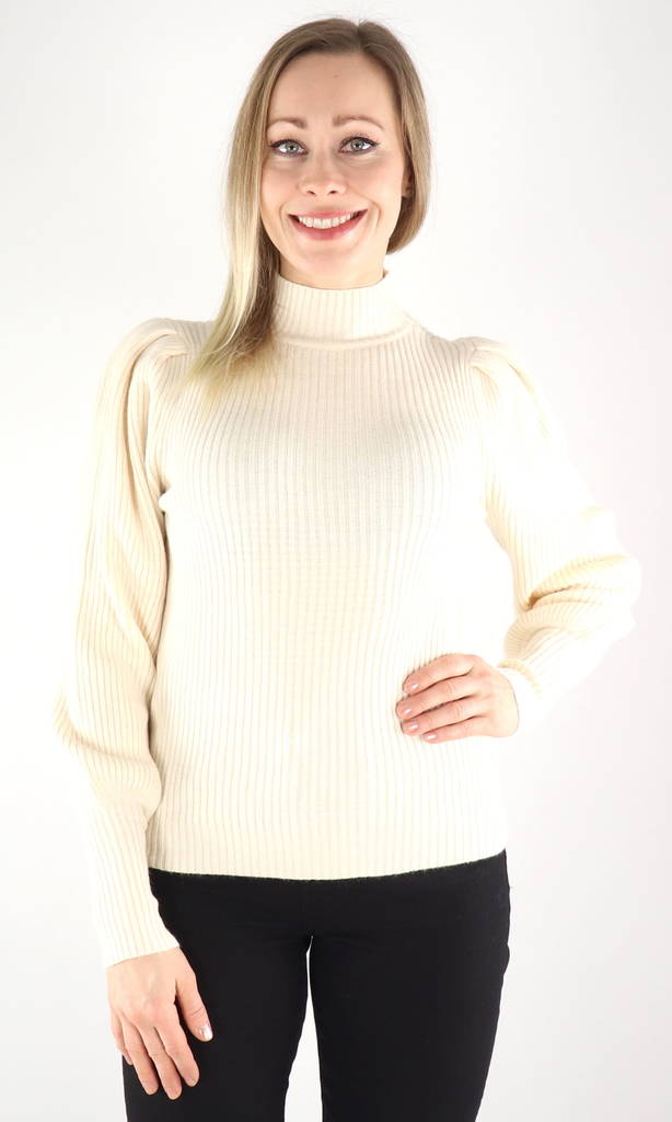 Only naisten Neule Katia highneck whitecap gray - Naisten neuleet - 132367 - 1